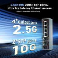 2.5Gbps Switch 4 Port 2500Mbps Ethernet Network Switcher 2 Port 10G Sfp+ Slot Home Lab Hub Internet