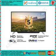 POLYTRON LED TV DIGITAL 43 INCH DIGITAL PLD 43V1553