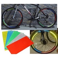 10PCS PRICE Wheel Rim Stickers Reflective Fluorescent MTB Bike Bicycle  Luminous Waterproof bicycle accessories