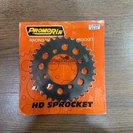 (PROMORIN) BLACK SERIES SPROCKET 415 LC135 RXZ Y125 SRL 110 FULL REAR 4 LUBANG BELAKANG HITAM RK RKM