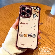 Luxury Animal Bear Cute Plating Phone Case For Moto G96 G86 G84 G72 G60 G60S G56 G54 G52 G40 Fusion 