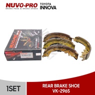 Nuvo-Pro Rear Brake Shoe Toyota Innova 2016 - 2022 VK-2965 1set