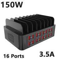 Multi Port USB Charger Station 16 Port USB Charger Hub 5V 2A 150W USB High-power Fast Charging Wall 