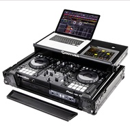 (Dec Sale) ODYSSEY Black Bottom 1U Rack Space Flight Case with Glide Platform Suitable for XDJ-RR