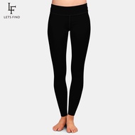 LETSFIND New Arrival Women Leggings Solid Black High Waist Comfortable Breathe Freely Fitness Stretch Leggings