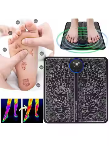 2026 EMS Foot Massager Rechargeable Massage Pad Foot Relaxation Pad Electric Foot Massage Tools Prom