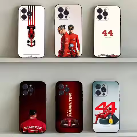 44 L-Lewis Hamilton Phone Case For iPhone 16,15,14,13,12,11,Pro,Max,Plus,X,XS,SE4,E,Mini,Soft Black 