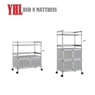 YHL 2 / 4 Doors Aluminium Cabinet With Open Shelf / Kitchen Cabinet / Storage Cabinet