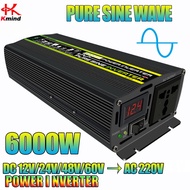 KMIND Pure Sine Wave Inverter DC 12V  24V 48V 60V to AC 230V 220V 50Hz Rated 1000W Peak 2000W Protec