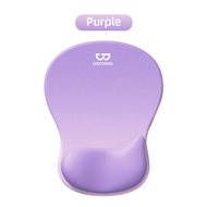 GOOJODOQ Ergonomic mouse pad with 14mm wrist rest and non-slip base is comfortable durable and easy