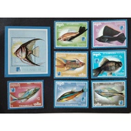 Cambodia, 1988 International Stamp Exhibition "Finlandia '88" Aquarium Fish,  MINT, COMPLETE SET, FO