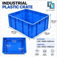 KT WARE Industrial Plastic Crate Heavy Duty Storage Box Stackable Catering Warehouse L597×W490×H293m