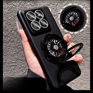 DAIMANG | 支架磁吸全包壳呆芒新款创意减压旋转支架磁吸全包手机壳适用于小米14pro红米K70黑色橙色紫色s23ultra三星s24pro