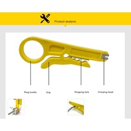 Network wire crimping tool, wall-mounted network socket, network wire crimping tool, network wire st