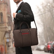 Manhattan 商務頭層皮革筆電公事包 16吋 (棕色)