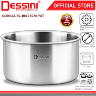 DESSINI ITALY Gorilla GRL-P18 18CM GRL-P20 20CM Detachable Handle Induction Casserole Pot Pan Wok Bo