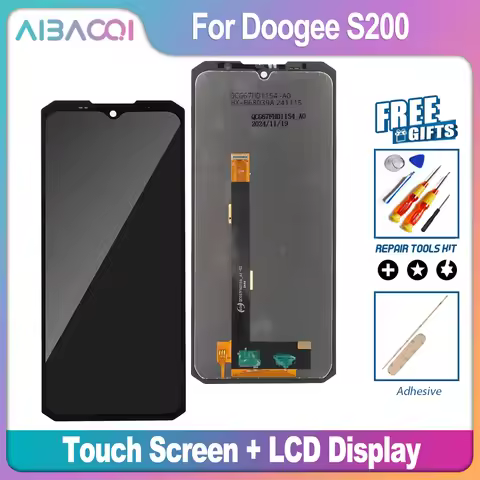 AiBaoQi Brand New LCD Display Assembly Replacement For Doogee S200 Plus S200X Fire 6 Max V MAX Pro V