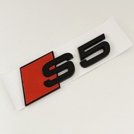 3D ABS Chrome Black Logo S3 S4 S5 S6 S7 S8 Emblem Car Trunk Badge Sticker For Audi 8Y 8P 8V B6 B8 B9