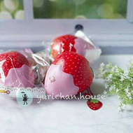 Squishy JUMBO RED STRAWBERRY DIP PINK by PUNIMARU original licensed