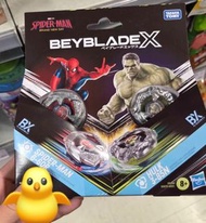 Takara Tomy Beyblade X Marvel Spider-Man 6-60R  Hulk 3-85N 爆旋陀螺 蜘蛛俠 浩克  綠巨人 變形俠醫