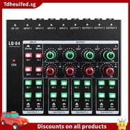 [In Stock]-LQ04 4-Channel Mixer 4-Channel Headphone Amplifier Sound Card Mixer Recording Interface w