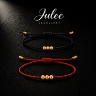 JULEE [24K Real Gold] Gold Bracelet Wanita & Men 0.41g Adjustable | Bracelet Minimalist 24K GoldTALI