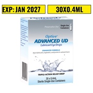 Optive Advanced UD Eye Drop 0.4ml 30s Hydrates and Protect Natural Tears Refreshing Eye Drops