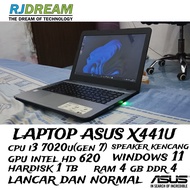 laptop asus x441u i3 7020u 4gb 1tb bekas second