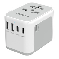 【ส่งไวจากไทย】TESSAN หัวแปลงปลั๊กไฟ Universal Travel Adapter 3 USB-C 2USB อแดปเตอร์ US AUS EU UK อะแด