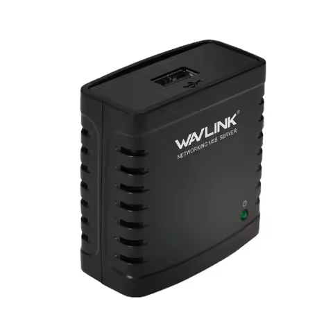 Wavlink USB 2.0 LRP Print Server Share a LAN Ethernet Networking Printers Power Adapter USB HUB 100M