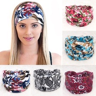 Bohemian Wide Stretch Headband Women Turban Flower Floral Elastic Hair Band Hair Accessories
