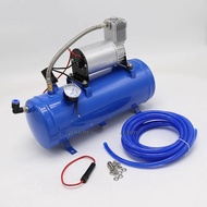 120PSI to 150PSI 12V Air Tyre Inflator Pump Compressor with 6L Tank for Air Horn Train Truck RV Tire