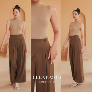 Taupe.brand - " Ella Pants - High Waist Slack Pants กางเกงขายาวเอวปีน ผ้าทิ้งตัว จีบหน้า ดีเทลป้ายหน