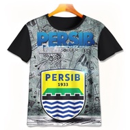 Persib Bandung Club Football Club T-Shirt Persib-5-designWD Boys Girls T-Shirt Ages 1 - 12 Years 3D 