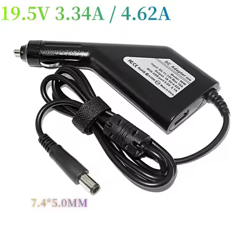 19.5V 4.62A 90W Dc Car Charger Power Adapter for Dell D505 D510 D610 D620 E5530 E5400 E6400 E6500 M7