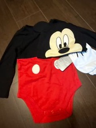 全新，只有拆開影相，Disney Baby 米奇造型連身衣