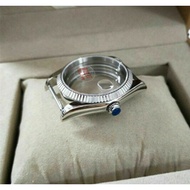 Vintage Stye 36MM Date Just Fluted BEZEL Sapphire Glass Watch Case Fit ETA 2824