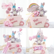 Disney Stella Lou Rabbit doll/toys Duffy Bear birthday cake decoration Rainbow cake topper