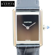 卡地亞 WSTA0071 Tank Must de Cartier / Tank Must SM 黑色錶盤不鏽鋼石英錶 [二手]