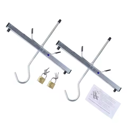 Ladder Roof Clamps for Car Universal Ladder Holder with Padlock for Vehicles Ladder Clamp Lockable L