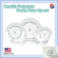 Corelle Premium Pretty Flora 10p Set/Corelle USA set/Plate Set/ Dinnerware Corelle set/Large Plates/ Corelle Kitchen /Corelle Dining Sets/Large bowl /Corelle bowl/Corelle set/flower dinnerware