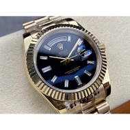 D.ay-date  36/41MM XQR169 Elegant Black Dial Men's Watch Dual Calendar Design Automatic Mechanical F