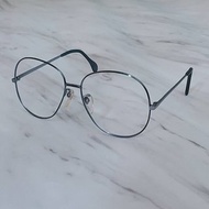 VINTAGE絕版老品全新古董眼鏡 西德 zeiss 霧銀鑲嵌翠綠色烤漆