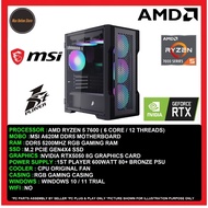 Gaming PC Desktop AMD Ryzen 5 7600/16GB/32GB/512GB SSD/1TB SSD/RTX5050 8GB/600W