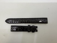 （99%新）勞力士 14/12mm 黑色鱷魚皮帶 Rolex 14/12mm Black Crocodile Strap