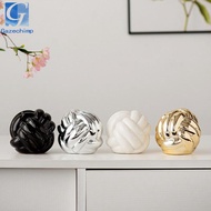 Gazechimp Round Knot Ball Pillow Statue Cute Ceramic Knot Ball Pillow for Decorative Floor