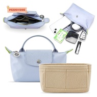 PEONYTWO Insert Bag, Portable Multi-Pocket Linner Bag, Durable Storage Bags Felt Travel Bag Organizer Longchamp Mini Bag