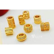 [VJ]Pendant <C35> "Charm Cubic Zirconia" 999.9 Bangkok Gold Plated <Loket/Charm>