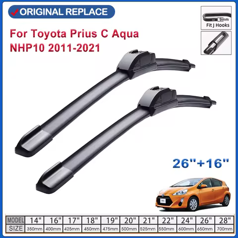Car Front Wiper Blade For Toyota Prius C Aqua NHP10 2011~2021 Windscreen Windshield Windows Car Wipe