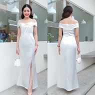 [LUXURY707] FN0156 : ชุดเจ้าสาว/ถ่ายพรีเวดดิ้ง ทรงเรียบหรูมินิมอล